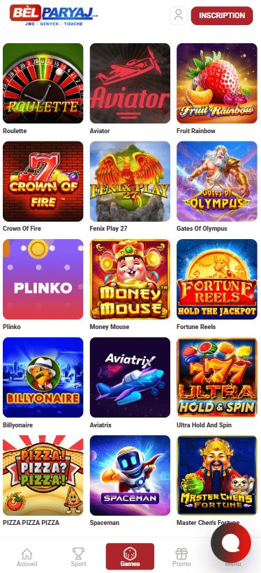 Top slots Belparyaj — Roulette, Aviator, Gates of Olympus, Plinko ak plis